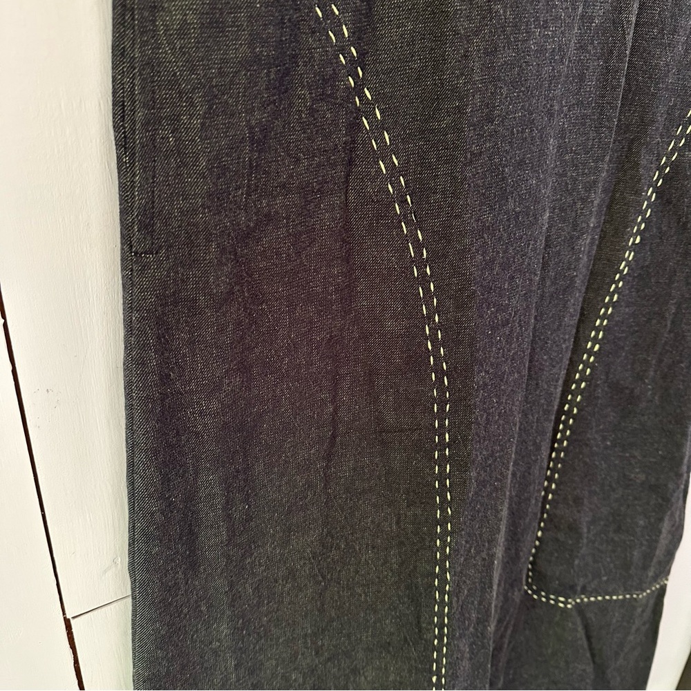 Solola Paris Sleeveless Maxi Dress Sz M Cotton Artsy Lagenlook Steampunk - Picture 7 of 11